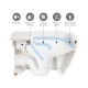 Sanitari Filo muro Rak Ceramics Morning Vaso Senza Brida Rimless e Bidet