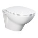 Sanitari sospesi Morning di Rak Ceramics Vaso con tecnologia rimless + Bidet in Ceramica Bianco Lucido