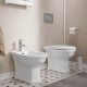 Sanitari washington di Rak Ceramics Vaso + Bidet distanziati da parete in ceramica bianco lucido