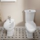 Vaso con Cassetta Monoblocco + bidet in ceramica bianco lucida washington di rak ceramics