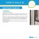 Parete Walk-in 100 cm. con Profilo Cromo Lucido Cristallo Fume 8 mm Trattamento Anticalcare Altezza 195 cm.