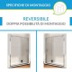 Box Doccia ad Apertura Scorrevole Altezza 195 cm Cristallo 6 mm Trasparente Profilo Cromo art. H18