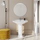 Lavabo con colonna in ceramica bianca da 76 cm - Washington di Rak Ceramics