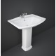 Lavabo con colonna in ceramica bianca da 76 cm - Washington di Rak Ceramics