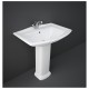 Lavabo con colonna in ceramica bianca da 65 cm - Washington di Rak Ceramics