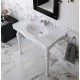 Lavabo-consolle da appoggio 84,5x57,5 cm in ceramica bianco lucida - Washington di Rak Ceramics