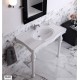 Lavabo-consolle da appoggio 84,5x57,5 cm in ceramica bianco lucida - Washington di Rak Ceramics