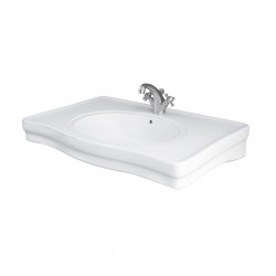 Lavabo-consolle da appoggio 108x60,5 cm in ceramica bianco lucida - Washington di Rak Ceramics