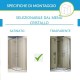 Box Doccia Angolare Cristallo Satinato 6 mm Profilo Cromo Altezza 195 cm art. H22