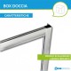 Box Doccia da Centro Stanza ad U Cristallo Satinato 6 mm Altezza 195 cm Profilo Cromo art. H11