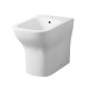 Bidet filo muro in ceramica bianco lucido modello orchidea