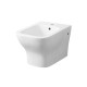 Sanitari sospesi Vaso con tecnologia rimless + Bidet in Ceramica Bianco Lucido Modello Orchidea