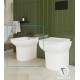 Bidet filo muro in ceramica bianco lucido modello aster