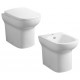 Sanitari Aster Vaso con tecnologia rimless + Bidet in Ceramica Bianca Lucida