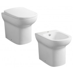 Sanitari Aster Vaso con tecnologia rimless + Bidet in Ceramica Bianca Lucida