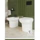 Sanitari Aster Vaso con tecnologia rimless + Bidet in Ceramica Bianca Lucida