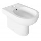 Bidet filo muro in ceramica bianco lucido modello clio