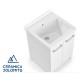 Mobile REVINE 61x61 cm con a Ante + Lavatoio in Ceramica Bianco Lucido marca Dolomite