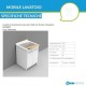 Mobile REVINE 61x61 cm con a Ante + Lavatoio in Ceramica Bianco Lucido marca Dolomite