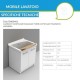 Mobile REVINE 75x61 cm con a Ante + Lavatoio in Ceramica Bianco Lucido marca Dolomite