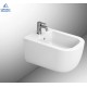 Sanitari sospesi Mirto con fissaggio nascosto di Dolomite Vaso con tecnologia rimless + Bidet in Ceramica Bianco Lucido