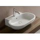 Lavabo da appoggio 65x46 cm in ceramica bianco lucida - Mirto di Ceramica Dolomite