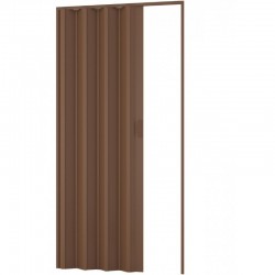 Porta d'arredo in pvc per interno a soffietto noce larghezza 100 x altezza 214 cm