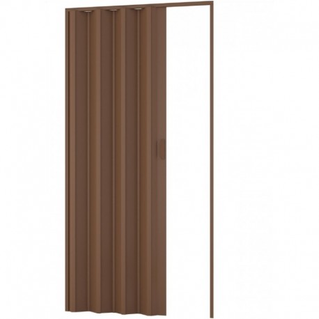 Porta d'arredo in pvc per interno a soffietto noce larghezza 100 x altezza 214 cm