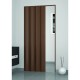 Porta d'arredo in pvc per interno a soffietto noce larghezza 100 x altezza 214 cm