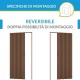 Porta d'arredo in pvc per interno a soffietto noce larghezza 100 x altezza 214 cm