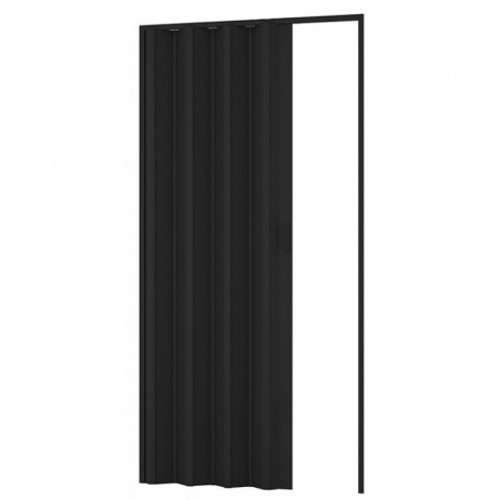 Porta d'arredo in pvc per interno a soffietto nera larghezza 83 x altezza 214 cm