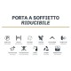 Porta d'arredo in pvc per interno a soffietto larghezza 100 x altezza 214 cm con vetro molato bronzo 