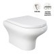 Sanitari sospesi Compact di Rak Ceramics Vaso con tecnologia rimless + Bidet in Ceramica Bianco Lucido