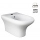 Sanitari sospesi Compact di Rak Ceramics Vaso con tecnologia rimless + Bidet in Ceramica Bianco Lucido