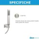 Set duplex doccia monogetto serie Level modello ZDUP095ST steel looking cromo satinato marca Paffoni