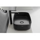 Lavabo da appoggio ovale larghezza 62 x profondità 38 cm. in ceramica nero opaco modello noemi di Dolomite