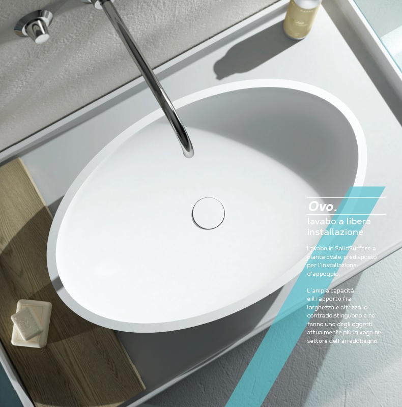 Relax Design - Lavabo da Appoggio in Solid Surface Modello Ovo