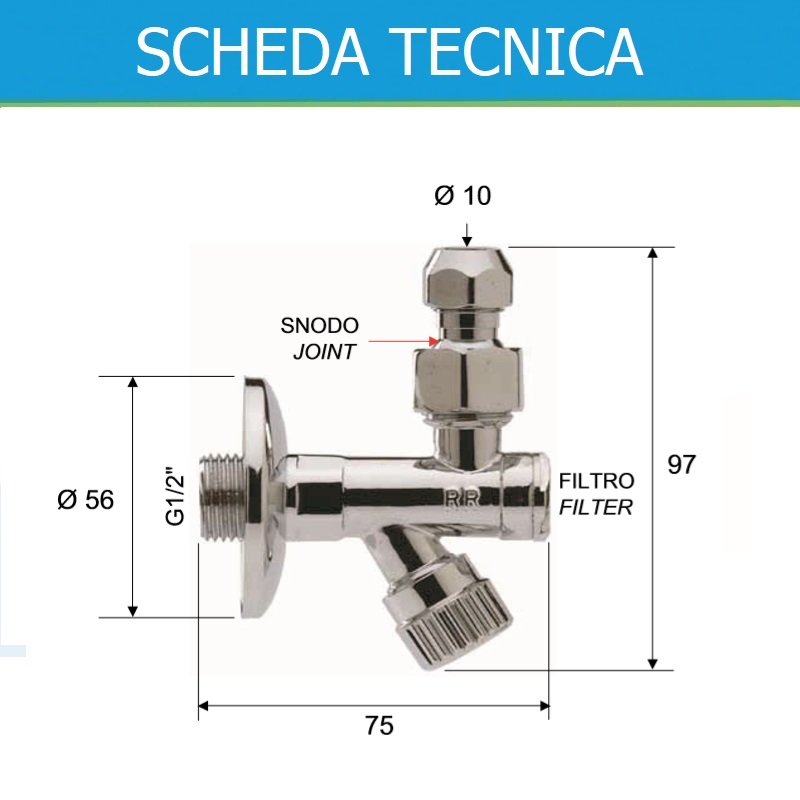 Coppia rubinetto sottolavabo a vitone con filtro e snodo in finitura dorata  - Vendita Online ItaliaBoxDoccia